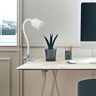 Lampe à poser Top 1 lumière – blanc – en métal – style moderne