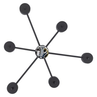 Plafonnier Avia 6 lumières – noir – en métal – style moderne