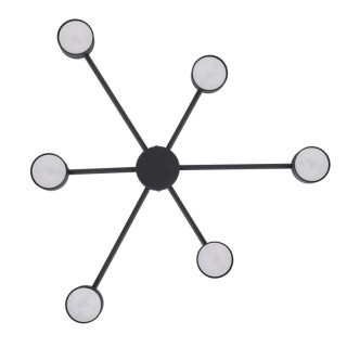 Plafonnier Avia 6 lumières – noir – en métal – style moderne