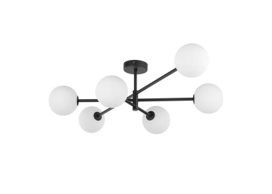 Plafonnier Sarius 6 lumières – noir – en métal – style moderne