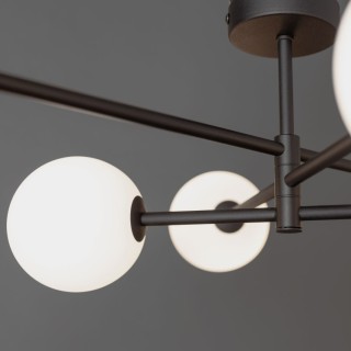 Plafonnier Sarius 6 lumières – noir – en métal – style moderne