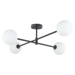 Plafonnier Sarius 4 lumières – noir – en métal – style moderne