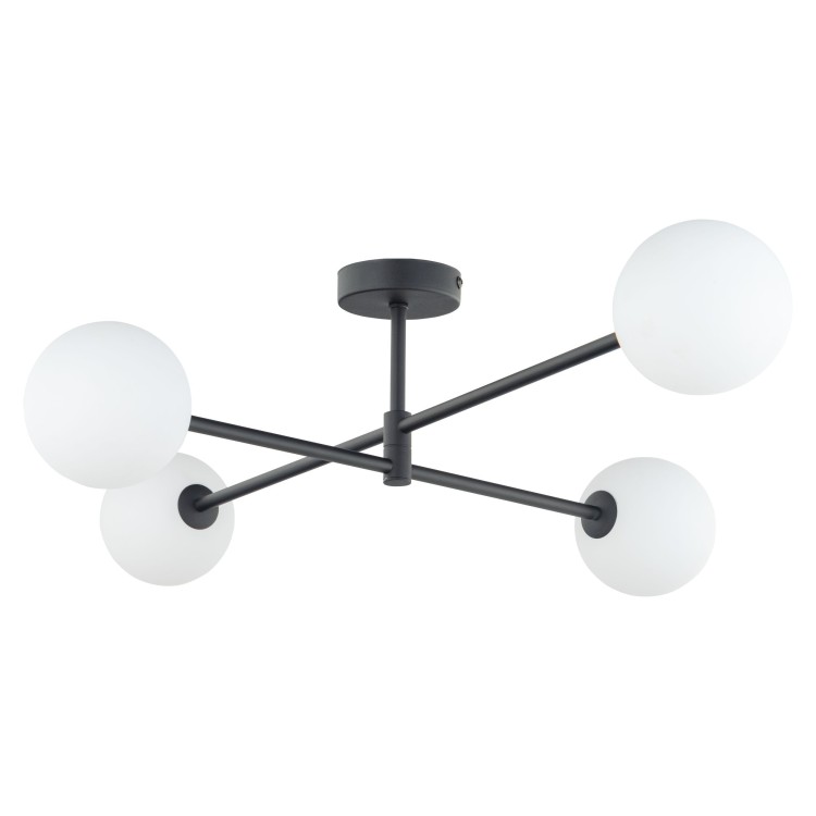 Plafonnier Sarius 4 lumières – noir – en métal – style moderne