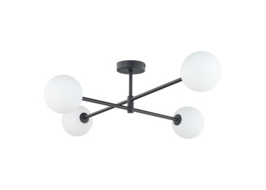 Plafonnier Sarius 4 lumières – noir – en métal – style moderne