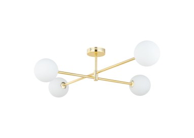 Plafonnier Sarius 4 lumières – doré – en métal – style moderne