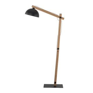 Lampadaire Oslo 1 lumière – pin & noir – en métal et bois – style industriel