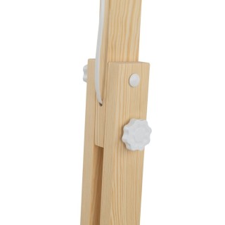 Lampadaire Oslo 1 lumière – blanc & pin – en métal et bois – style industriel