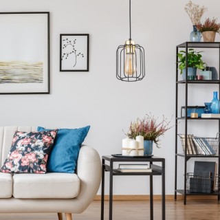 Suspension Galaxy 1 lumière – doré & noir – en métal – style moderne