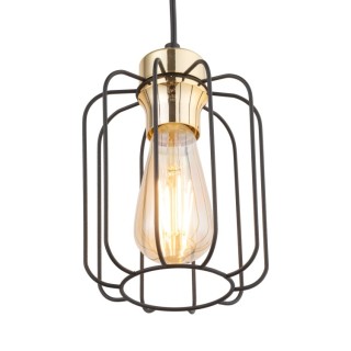 Suspension Galaxy 1 lumière – doré & noir – en métal – style moderne