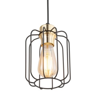 Suspension Galaxy 1 lumière – doré & noir – en métal – style moderne