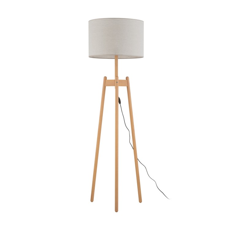 Lampadaire Perez 1 lumière – pin – en métal et bois – style moderne