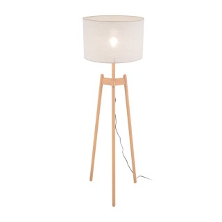 Lampadaire Perez 1 lumière – pin – en métal et bois – style moderne