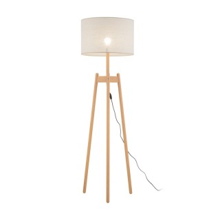 Lampadaire Perez 1 lumière – pin – en métal et bois – style moderne
