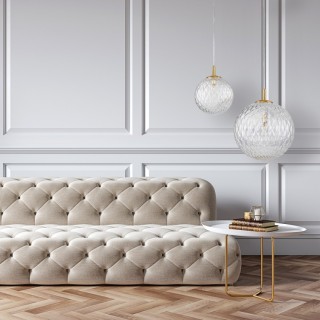 Suspension Cadix 1 lumière – doré – en métal – style moderne et chic