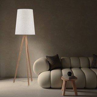 Lampadaire Walz 1 lumière – pin – en métal et bois – style moderne