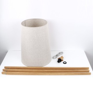 Lampadaire Walz 1 lumière – pin – en métal et bois – style moderne