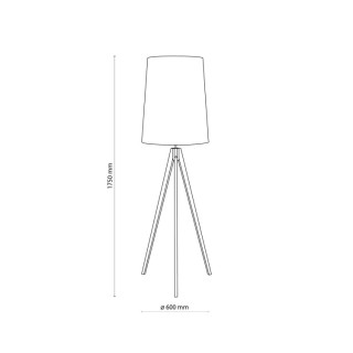 Lampadaire Walz 1 lumière – pin – en métal et bois – style moderne et loft