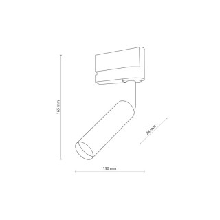 Spot sur rail Tracer 1 lumière – doré & noir – en métal – style moderne