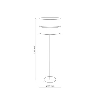 Lampadaire Hilton 1 lumière – blanc – en métal – style moderne et chic