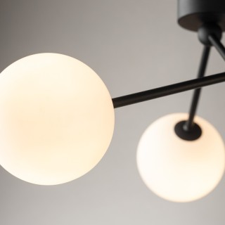 Suspension Fairy 3 lumières – noir – en métal – style moderne