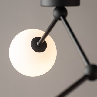 Suspension Fairy 3 lumières – noir – en métal – style moderne