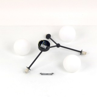 Suspension Fairy 3 lumières – noir – en métal – style moderne