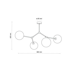 PLAFONNIER FAIRY NOIR 4