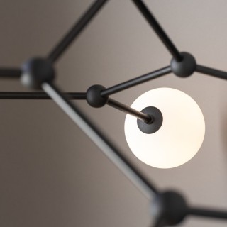 Plafonnier Fairy 6 lumières – noir – en métal – style moderne