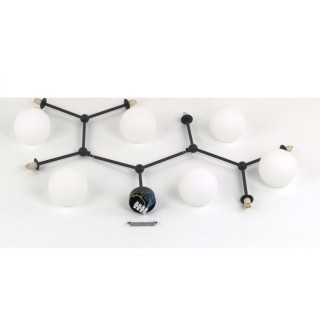 Plafonnier Fairy 6 lumières – noir – en métal – style moderne