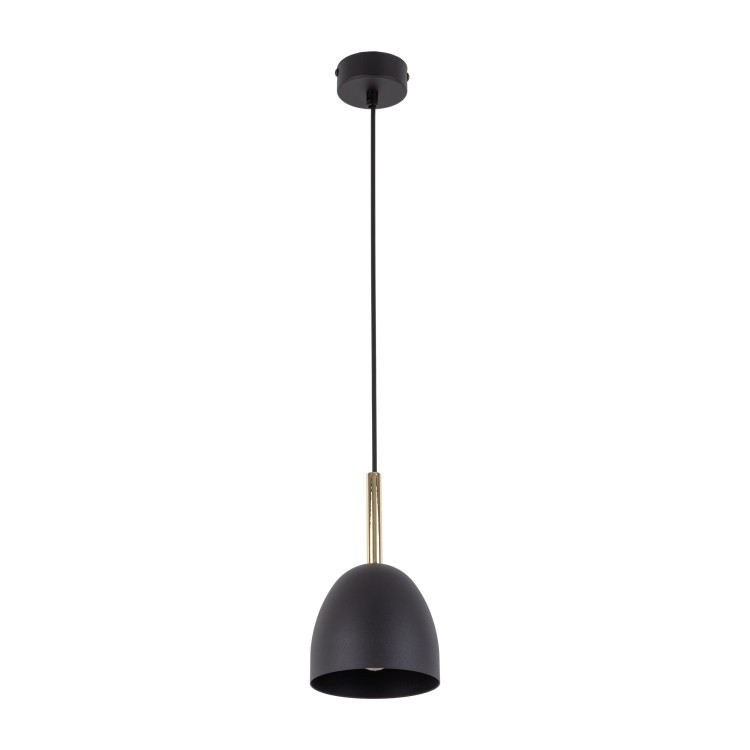 Suspension Nord 1 lumière – pin & noir – en métal – style moderne et loft
