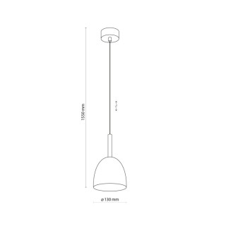 Suspension Nord 1 lumière – pin & noir – en métal – style moderne et loft