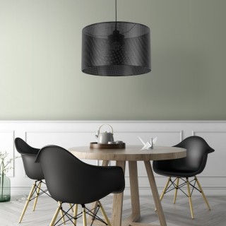 Suspension Moreno 3 lumières – noir – en métal – style moderne