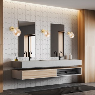 Applique murale Estera 1 lumière – doré – en métal – style moderne et loft