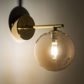 Applique murale Estera 1 lumière – doré – en métal – style moderne et loft