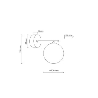 Applique murale Estera 1 lumière – doré – en métal – style moderne et loft