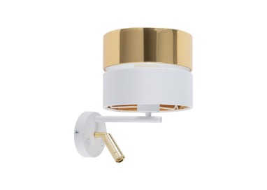 APPLIQUE HILTON BLANC/OR 2 E27 + LED