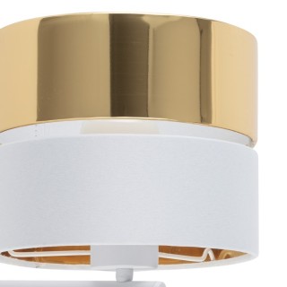 APPLIQUE HILTON BLANC/OR 2 E27 + LED