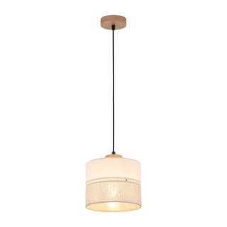 Suspension Eco 1 lumière – pin & noir – en bois – style scandinave