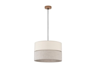 Suspension Eco 1 lumière – pin & noir – en bois – style scandinave