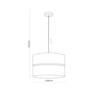 Suspension Eco 1 lumière – pin & noir – en bois – style scandinave