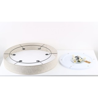 Plafonnier Rondo 6 lumières – blanc – en métal – style bohème