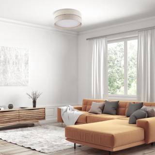 Plafonnier Eco 4 lumières – blanc – en métal – style scandinave