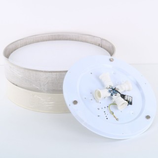 Plafonnier Eco 4 lumières – blanc – en métal – style scandinave