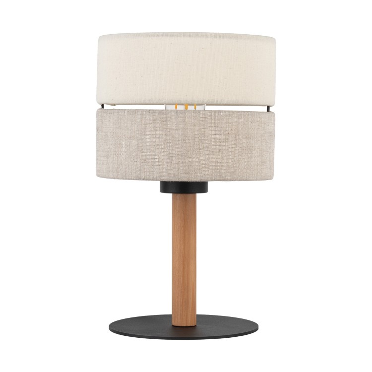 Veilleuse Eco 1 lumière – pin & noir – en métal et bois – style scandinave