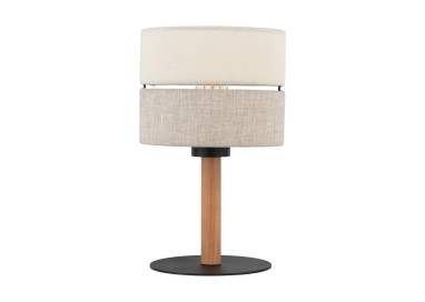 Veilleuse Eco 1 lumière – pin & noir – en métal et bois – style scandinave