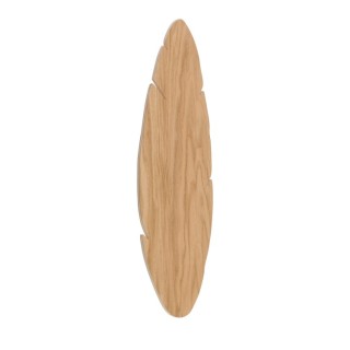 Applique murale Hoja 2 lumières – noix & noir – en métal et bois – style moderne