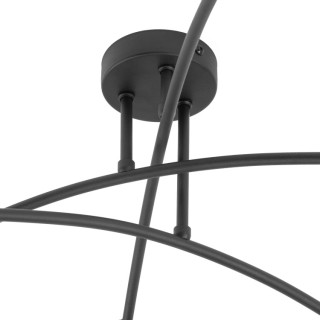 Plafonnier Helix 6 lumières – noir – en métal – style moderne