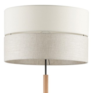 Lampadaire Eco 1 lumière – pin & noir – en métal et bois – style scandinave