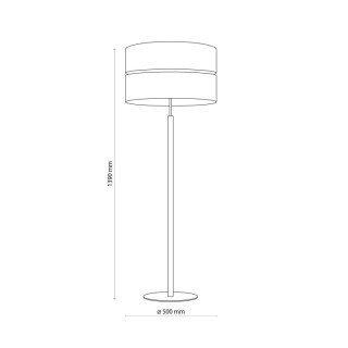 Lampadaire Eco 1 lumière – pin & noir – en métal et bois – style scandinave