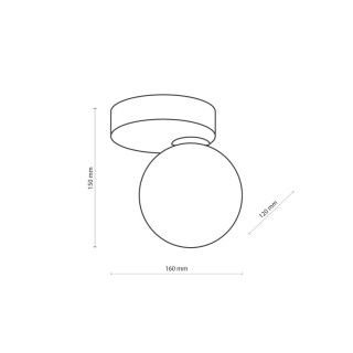 Plafonnier Bianca 1 lumière – noir – en métal – style moderne